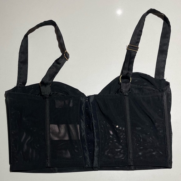 Oh Polly Mesh Underwired Corset Crop Top - Picture 4 of 4